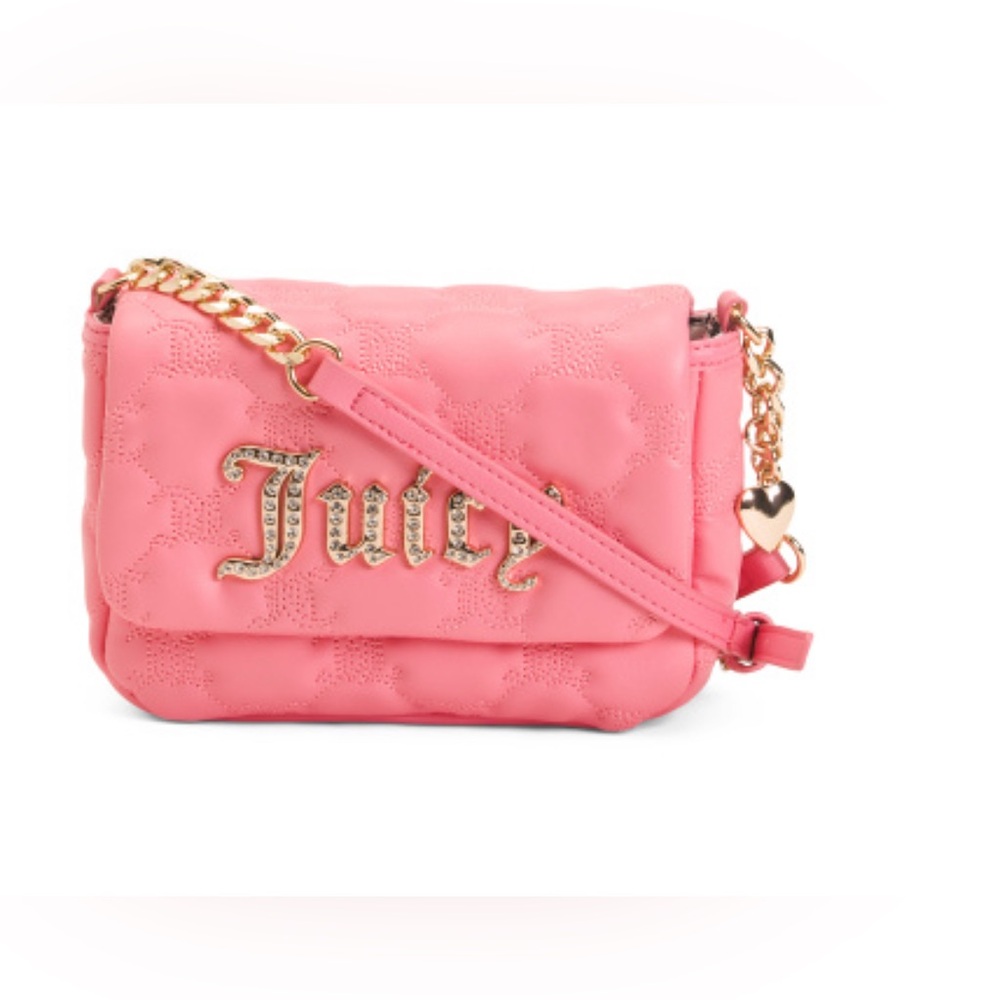 Juicy Couture Pink Crossbody Bag with Gold Chain
